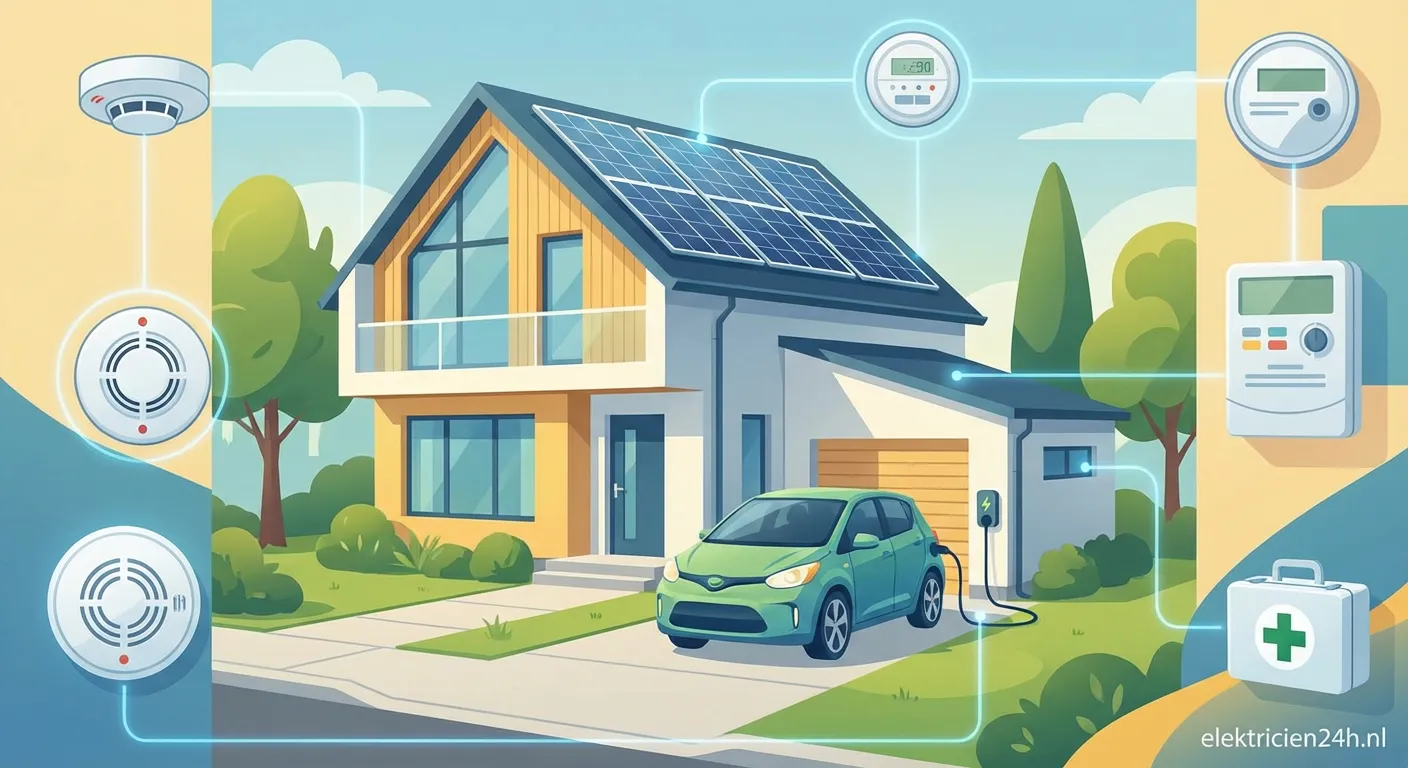Moderne groepenkast installatie in een all-electric woning