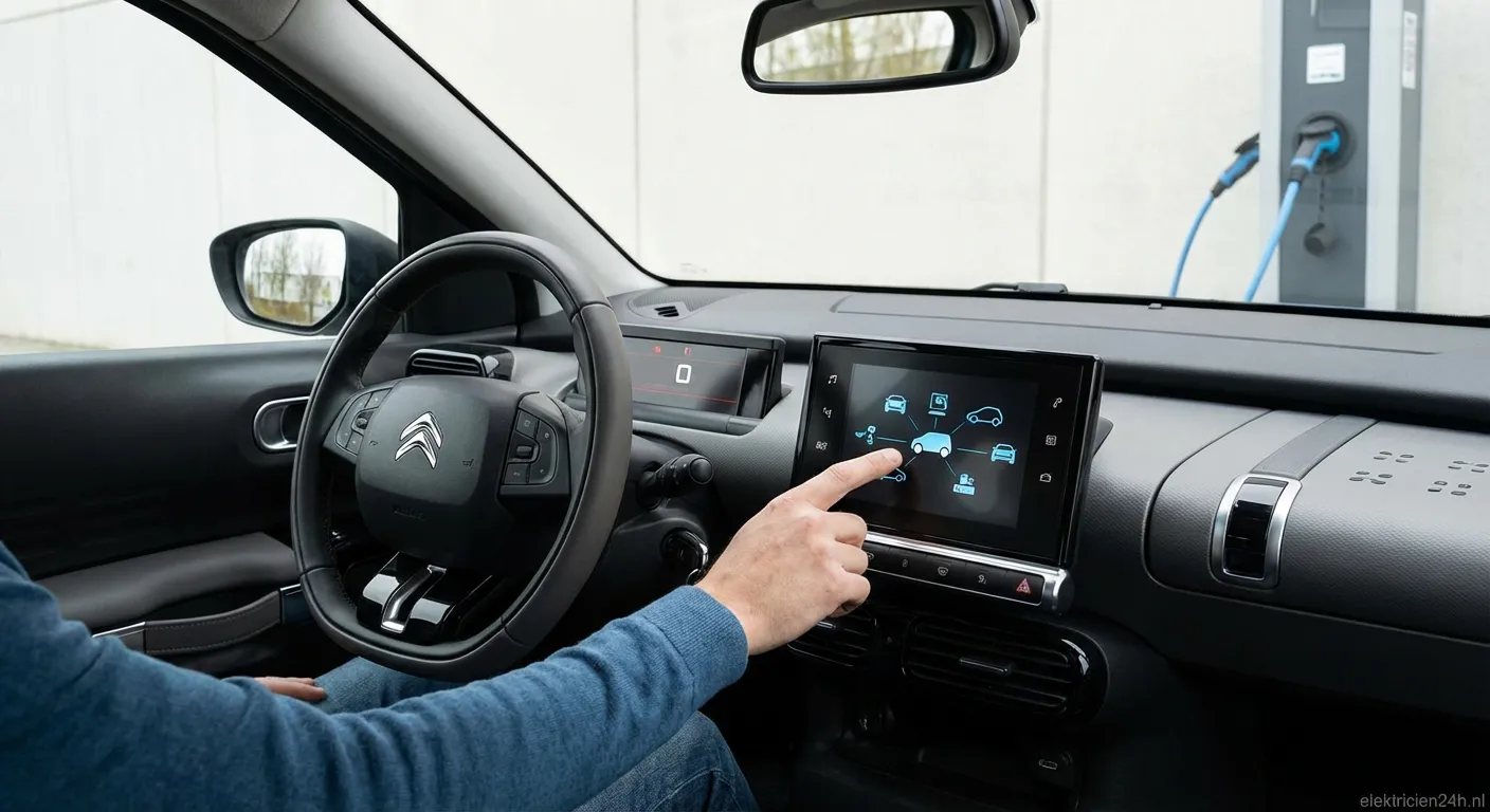 Dashboard met Citroën Connect navigatiesysteem en smartphone integratie