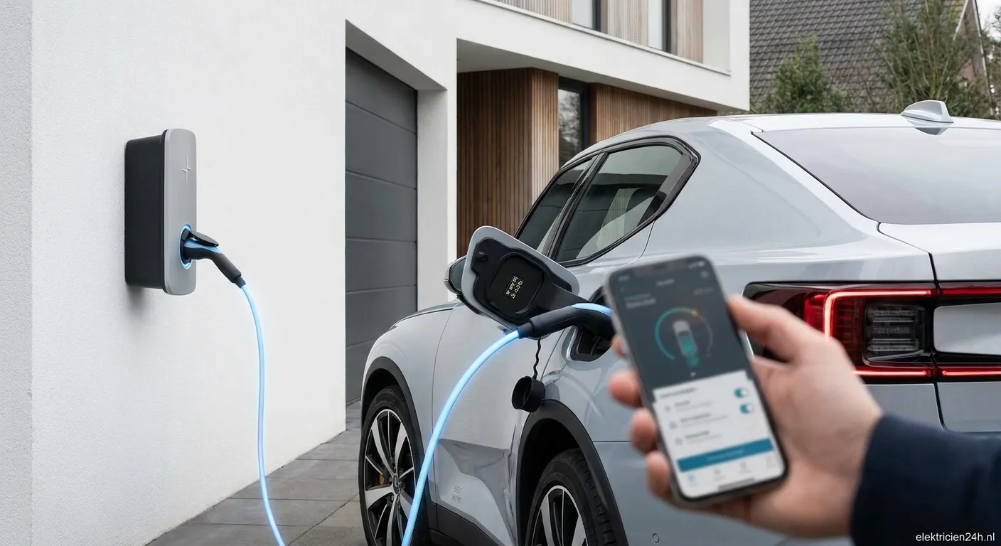 Professionele laadpaal voor elektrische voertuigen van Alphabet eMobility op bedrijfterrein