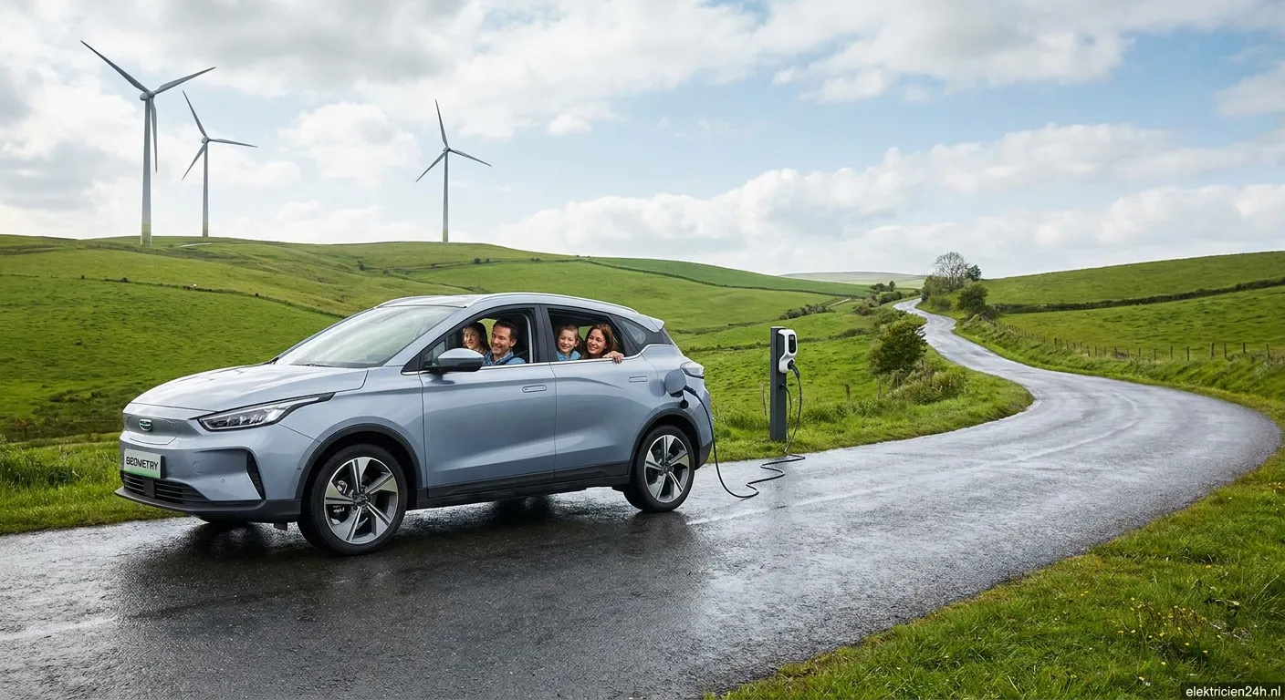 **Geely Geometry** elektrische auto op showcase