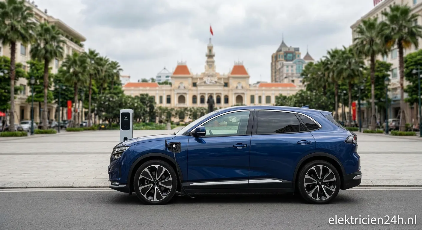 VinFast Vietnam elektrische auto VF 8 in showroom