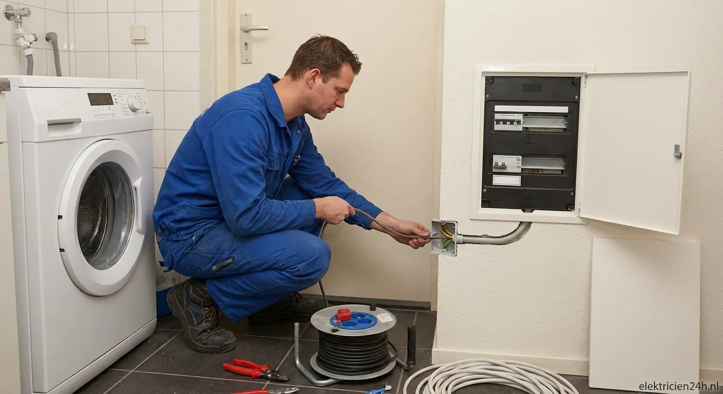 Elektrische zekeringenkast met aparte groep voor wasmachine installatie